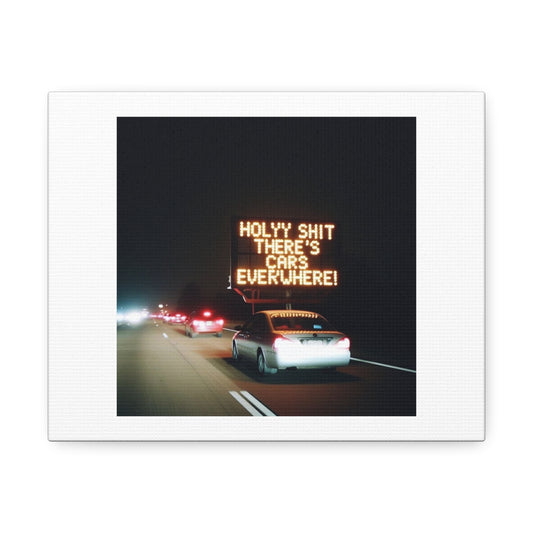 The Guy Controlling the Motorway Signals Was Having a Bad Day III 'Designed by AI' Art Print on Canvas