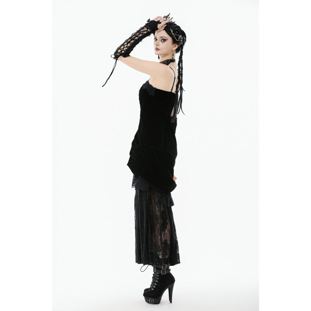 Dark in Love Erzebeth Lace-Up Gothic Arm Warmers