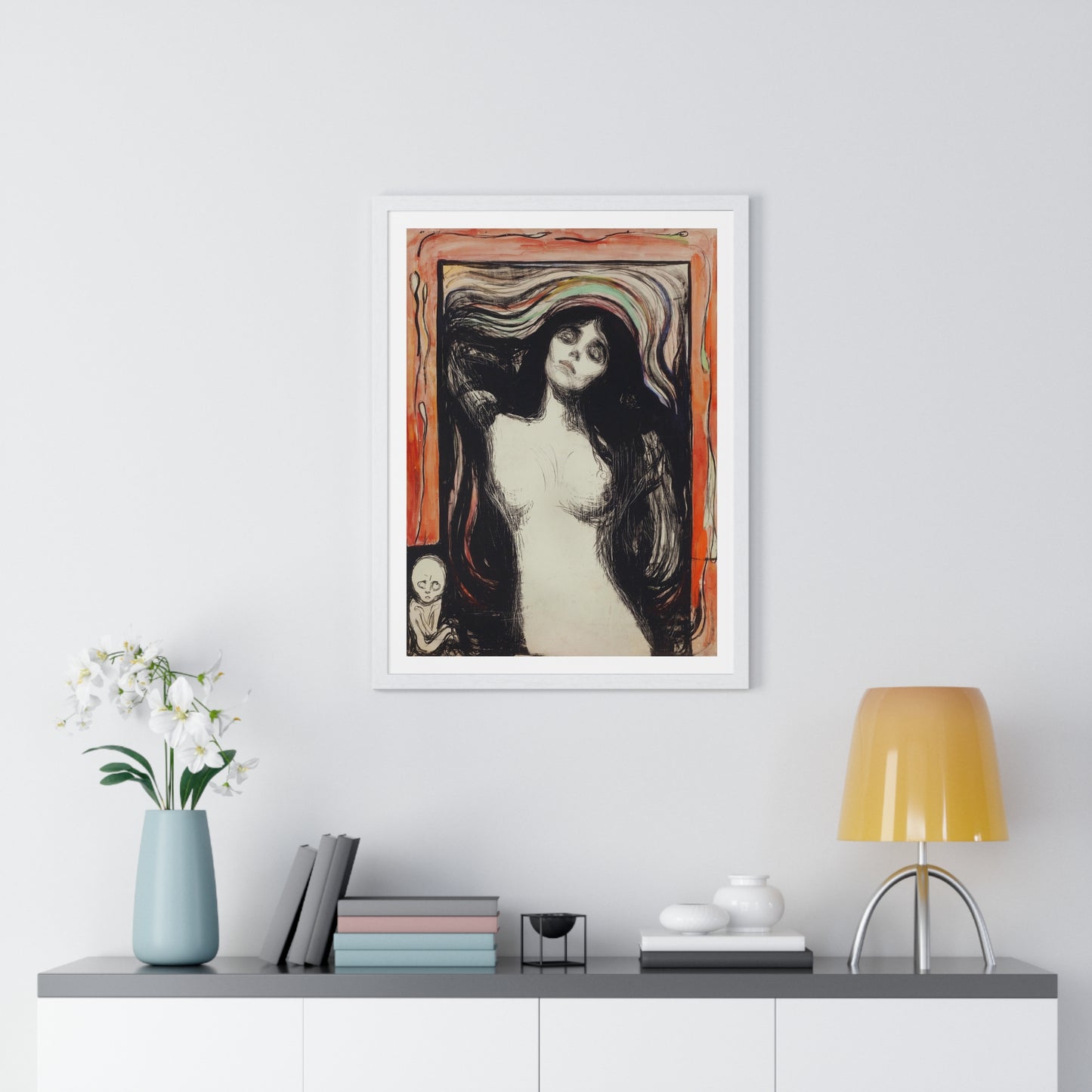 Madonna (1895) by Edvard Munch, from the Original, Framed Art Print