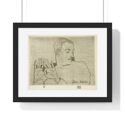 Portrait of Arthur Roessler (1922) by Egon Schiele, from the Original, Framed Art Print