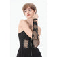 Dark In Love Punk Mesh Hollow Chain-Decor Gloves