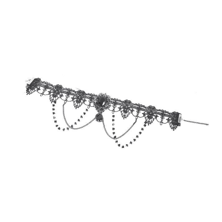 Dark In Love Adelina Vintage Lace-Layered Choker
