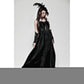 Dark in Love Fia Romantic Gothic Hollow Waist Maxi Dress