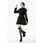 Dark in Love Cat-Ear Faux Fur-Trim Gothic Hooded Coat