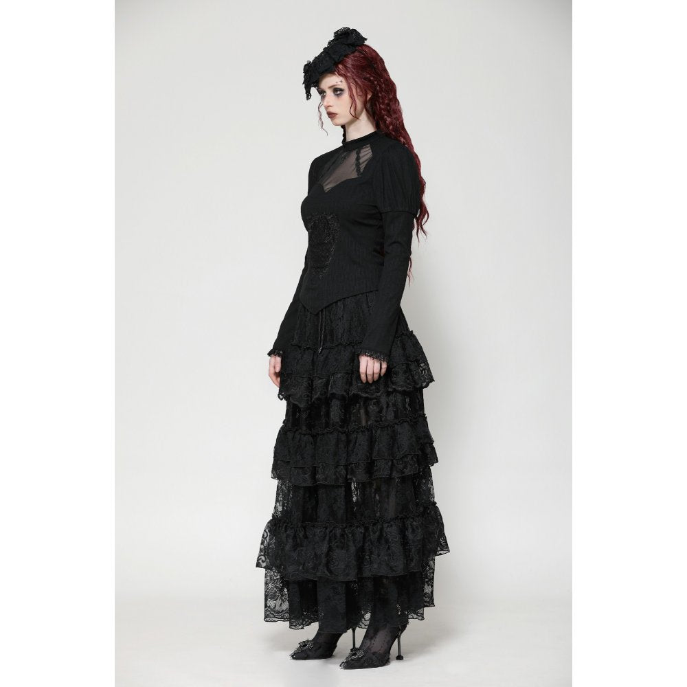 Dark in Love Cressida Gothic Princess Layered Cake Skirt