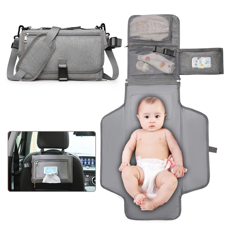 Portable Baby Nappy Pad, Multifunctional Outdoor Travel Folding Diaper Bag
