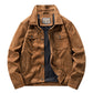 Men's Cross-Season Thin Suede Jacket, Polo Collar