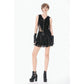 Dark in Love Punk Eyelet Lace-Layered Mini Skirt