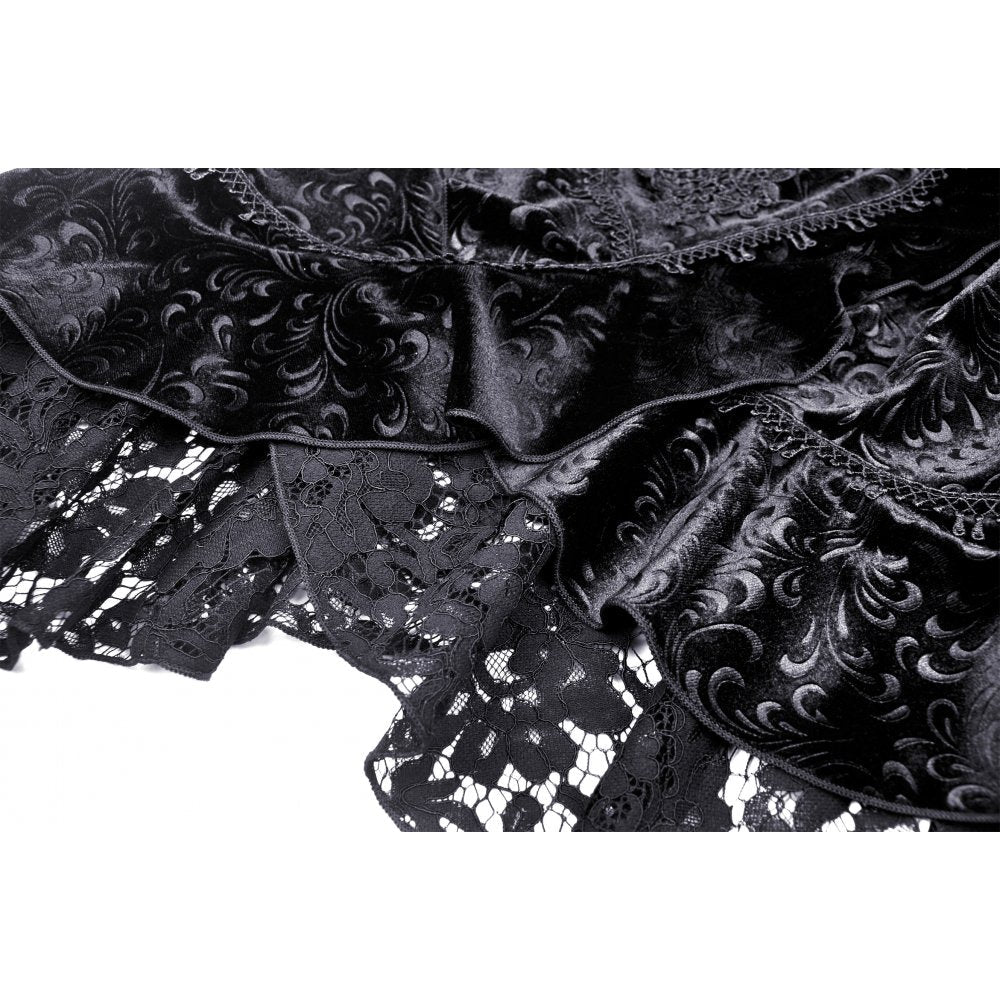 Dark In Love Zira Velvet Fishtail Midi Skirt