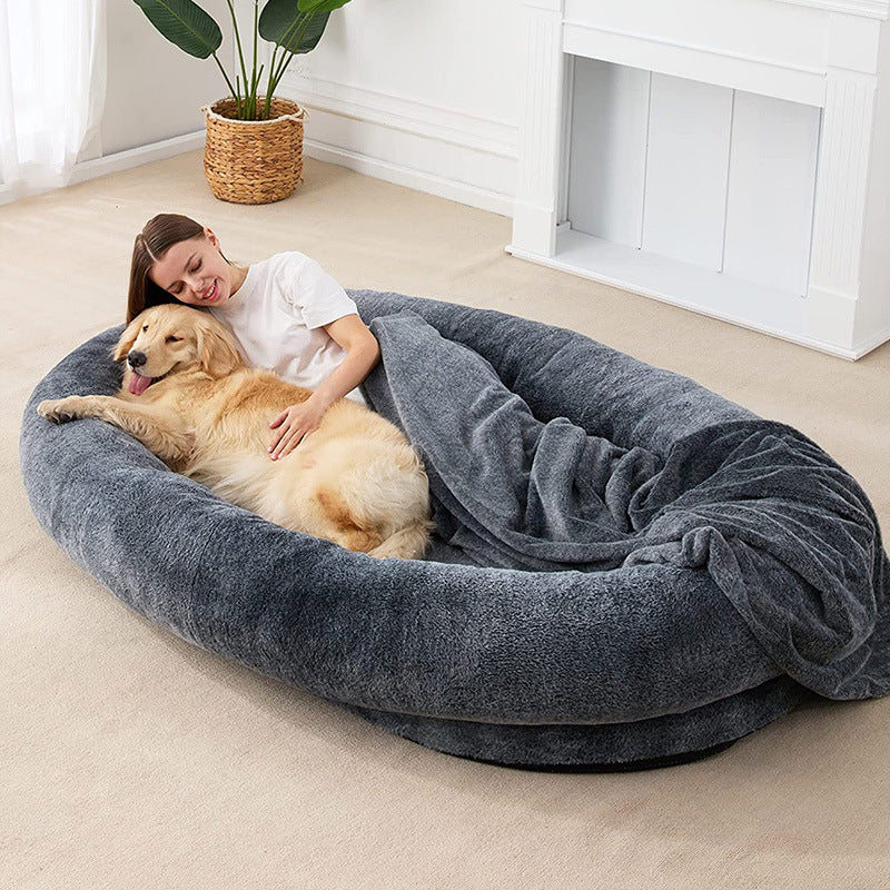 Large Human Plush Bed, Crash Spare Bed, Dog Bed-Style