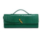 Leather American Retro Hand-Held Dinner Bag Baguette Clutch