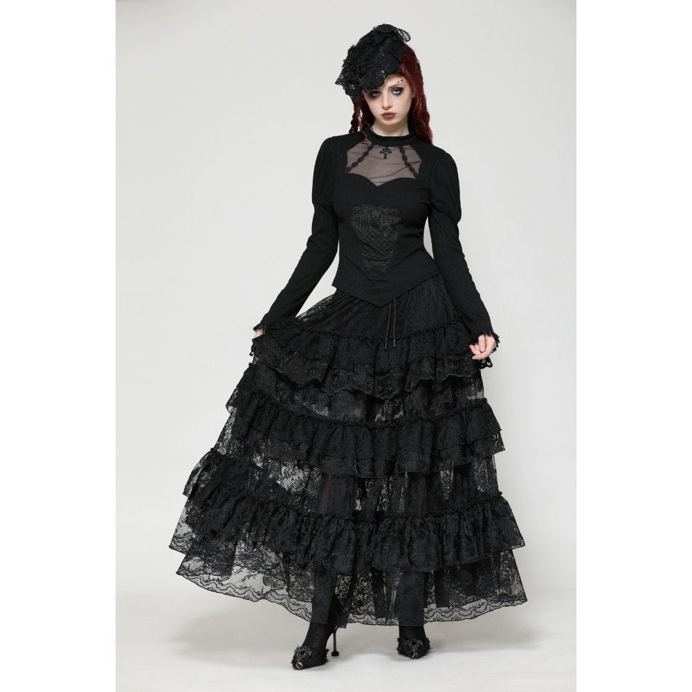 Dark in Love Cressida Gothic Princess Layered Cake Skirt