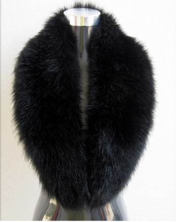 Faux Fox Fur Women's Shawl, Big Fur Collar Scarf