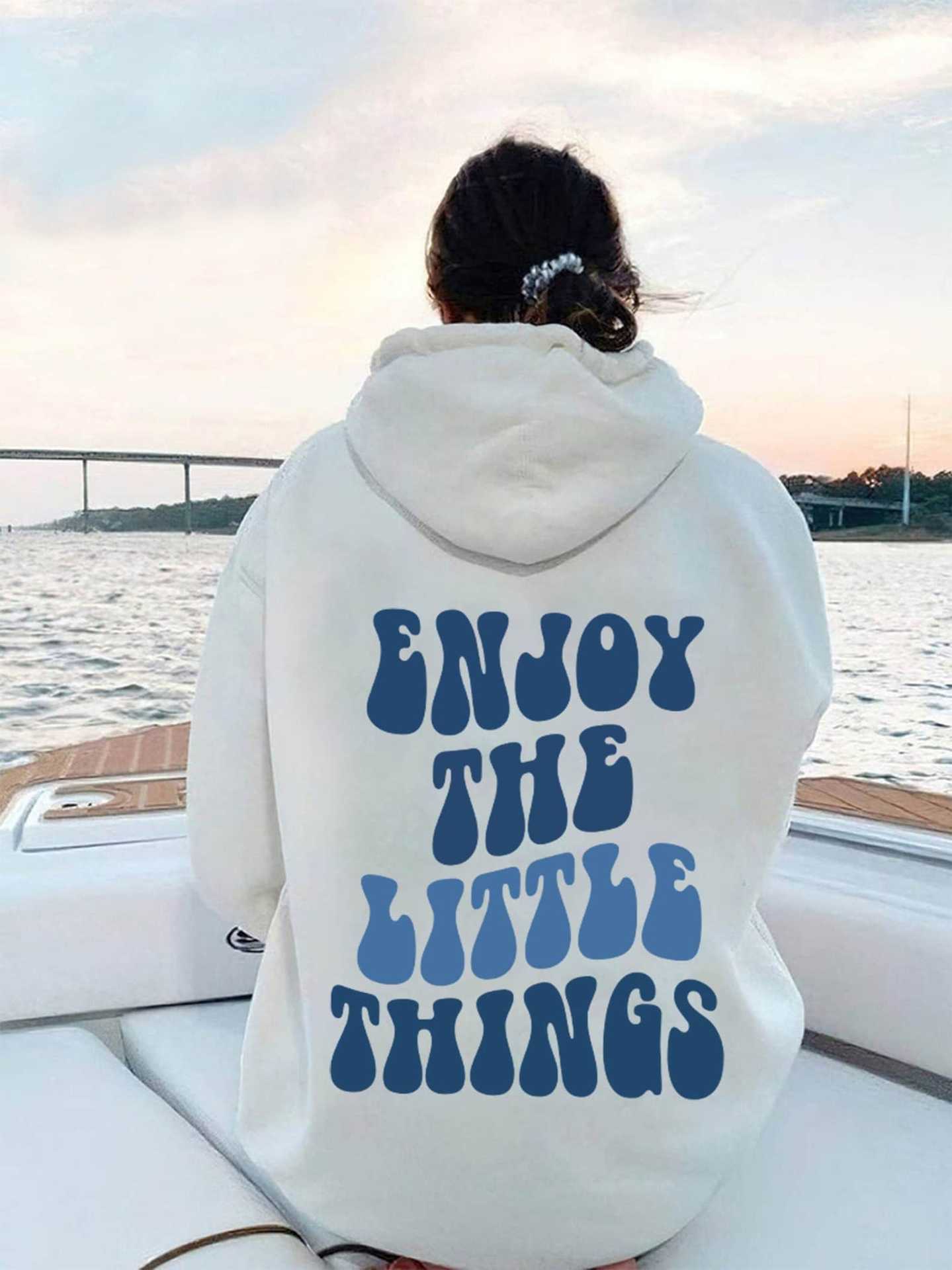 'Enjoy the Little Things' Oversized Hoodie