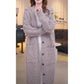 Women's High Collar Thickened Twist Alpaca Sweater Coat