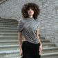 Avant Garde Round Neck Asymmetric Fashion Top