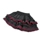 Dark in Love Black Crimson Gothic Tiered Skirt