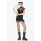 Dark in Love Punk Metal Utility Shorts