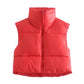 Vireous Padded Women's Short Vest Top With Zip