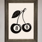 Eight Ball Cherries Framed Wall Art