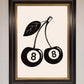 Eight Ball Cherries Framed Wall Art