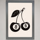 Eight Ball Cherries Framed Wall Art