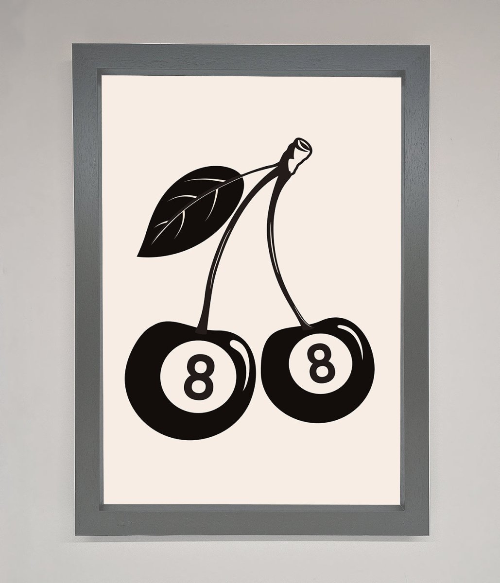 Eight Ball Cherries Framed Wall Art