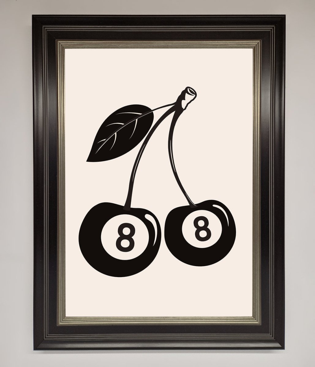Eight Ball Cherries Framed Wall Art
