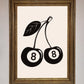 Eight Ball Cherries Framed Wall Art