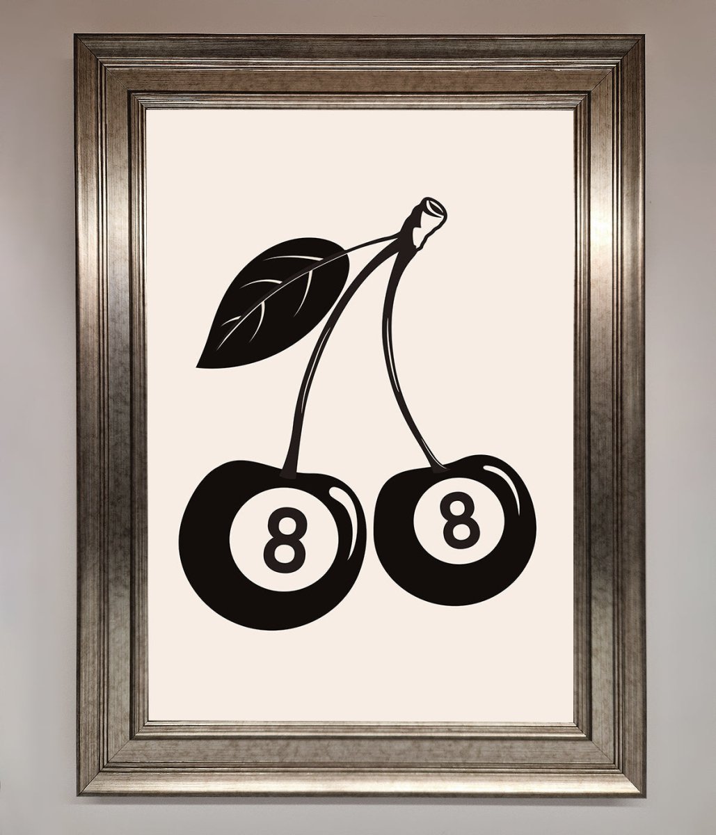 Eight Ball Cherries Framed Wall Art