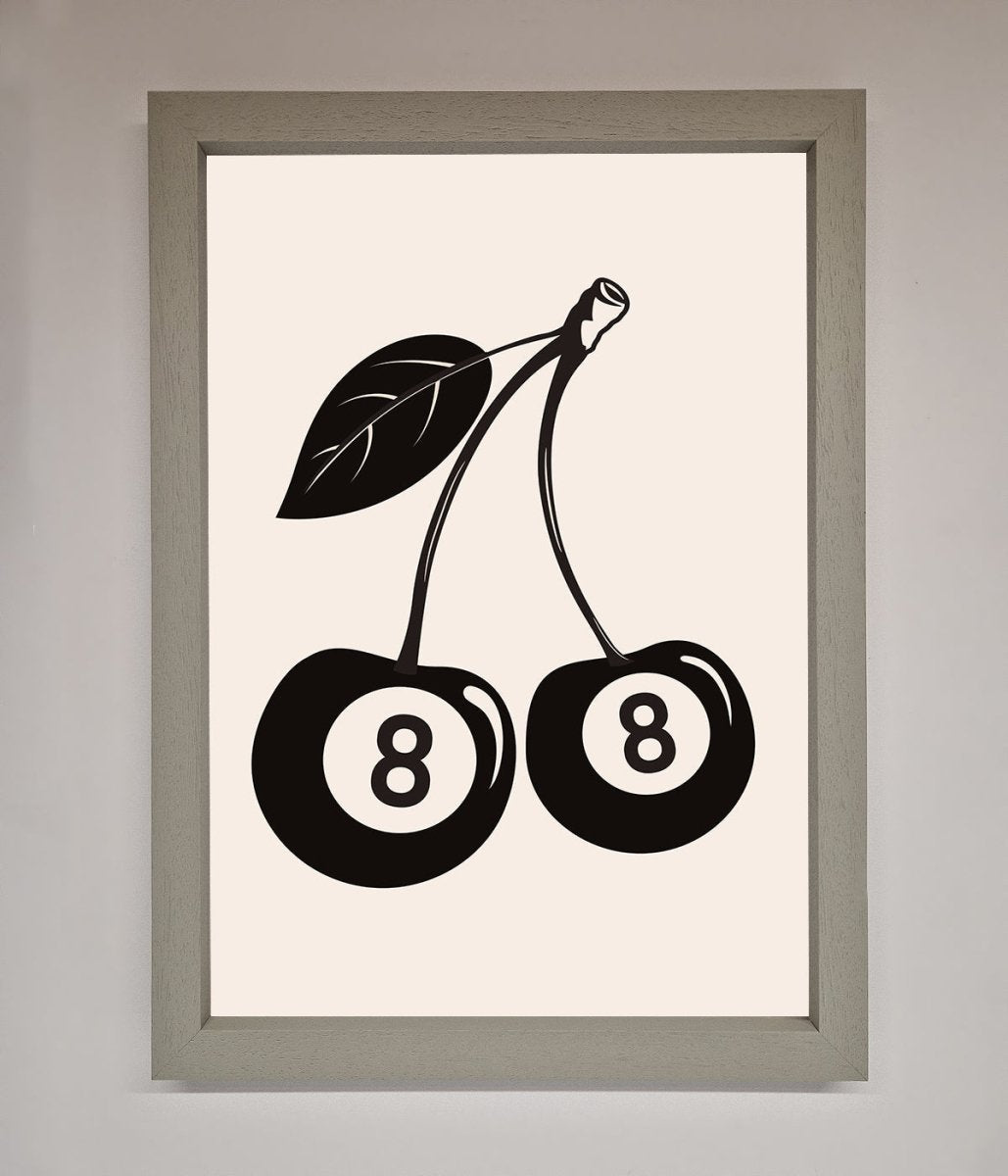 Eight Ball Cherries Framed Wall Art