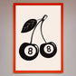 Eight Ball Cherries Framed Wall Art