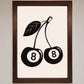 Eight Ball Cherries Framed Wall Art
