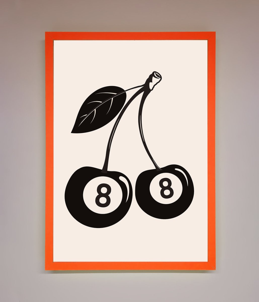 Eight Ball Cherries Framed Wall Art