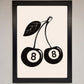 Eight Ball Cherries Framed Wall Art