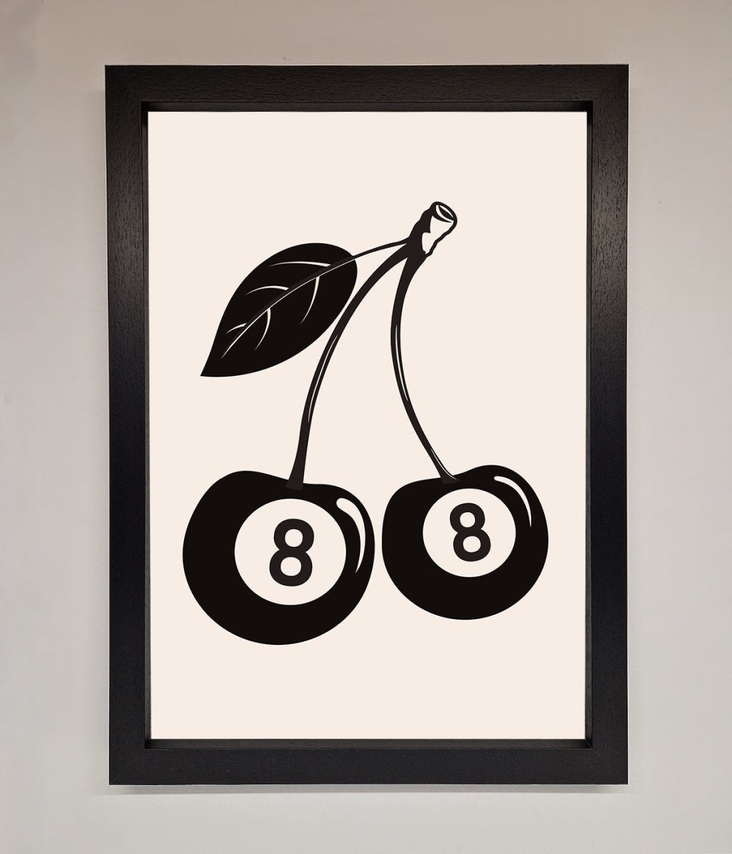 Eight Ball Cherries Framed Wall Art