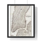 Map of the City of New York (circa 1850) from the Original, Framed Art Print