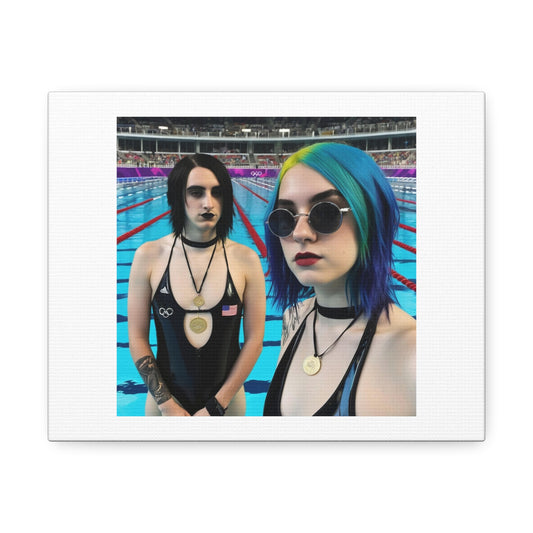 Emo Olympic Games II 'Designed by AI' Art Print on Canvas