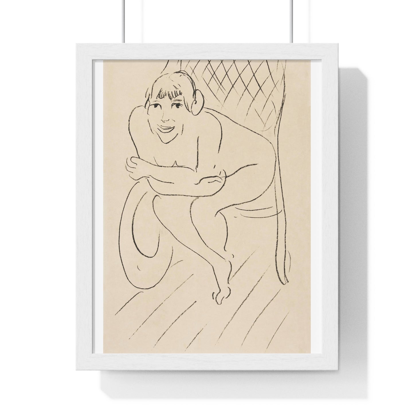 Nude Seated in a Rocking Chair (1914) by Henri Matisse from the Original, Framed Art Print