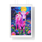 Psychedelic Cow 'Designed by AI' Original Framed Art Print