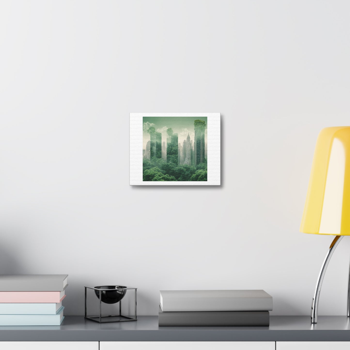 City of Trees, Art Print 'Designed by AI' on Canvas