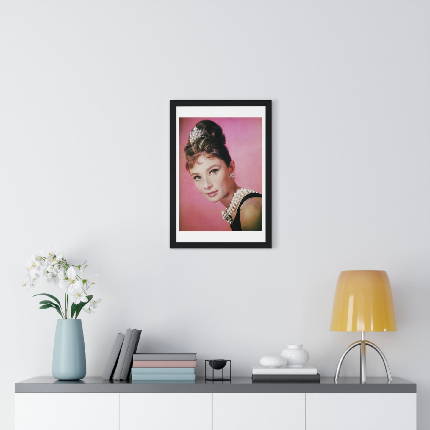 Audrey Hepburn in Breakfast at Tiffany's, Unknown Location, Unknown Date, from the Original, Framed Print