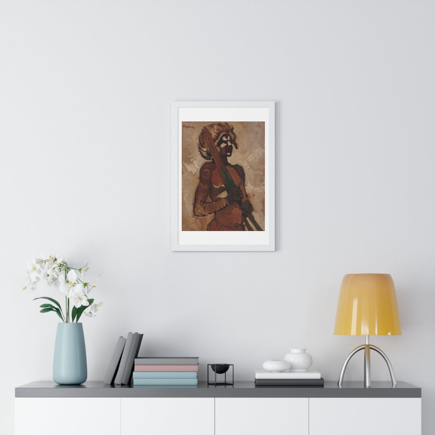 Black Warrior (1940) by Cyprián Majerník, from the Original, Framed Art Print