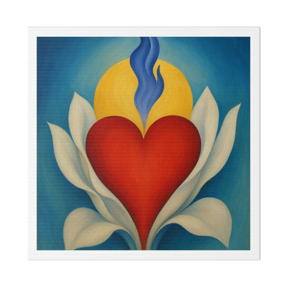 Love and Life in the Art Style of Georgia O'Keefe 'Designed by AI' Canvas Art Print