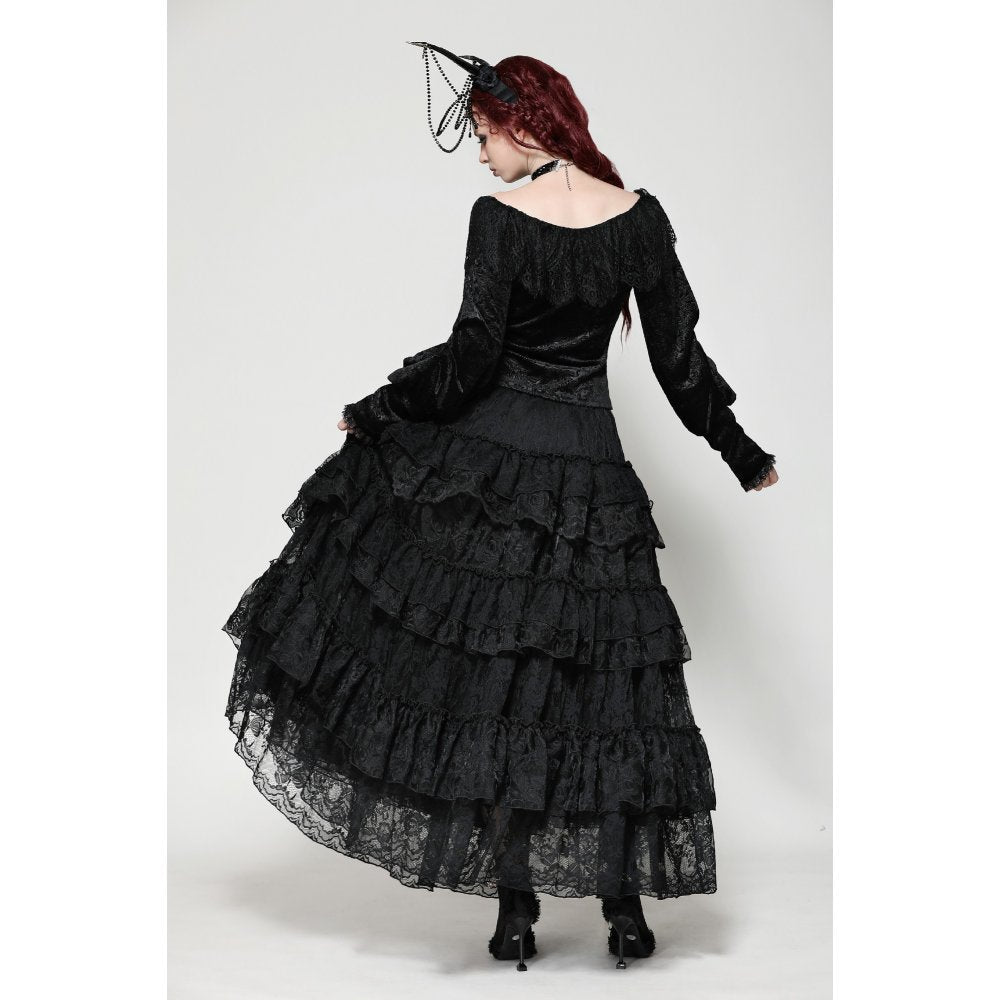 Dark in Love Cressida Gothic Princess Layered Cake Skirt