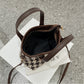 Houndstooth or Checkerboard Fashion Plaid Shoulder Handbag