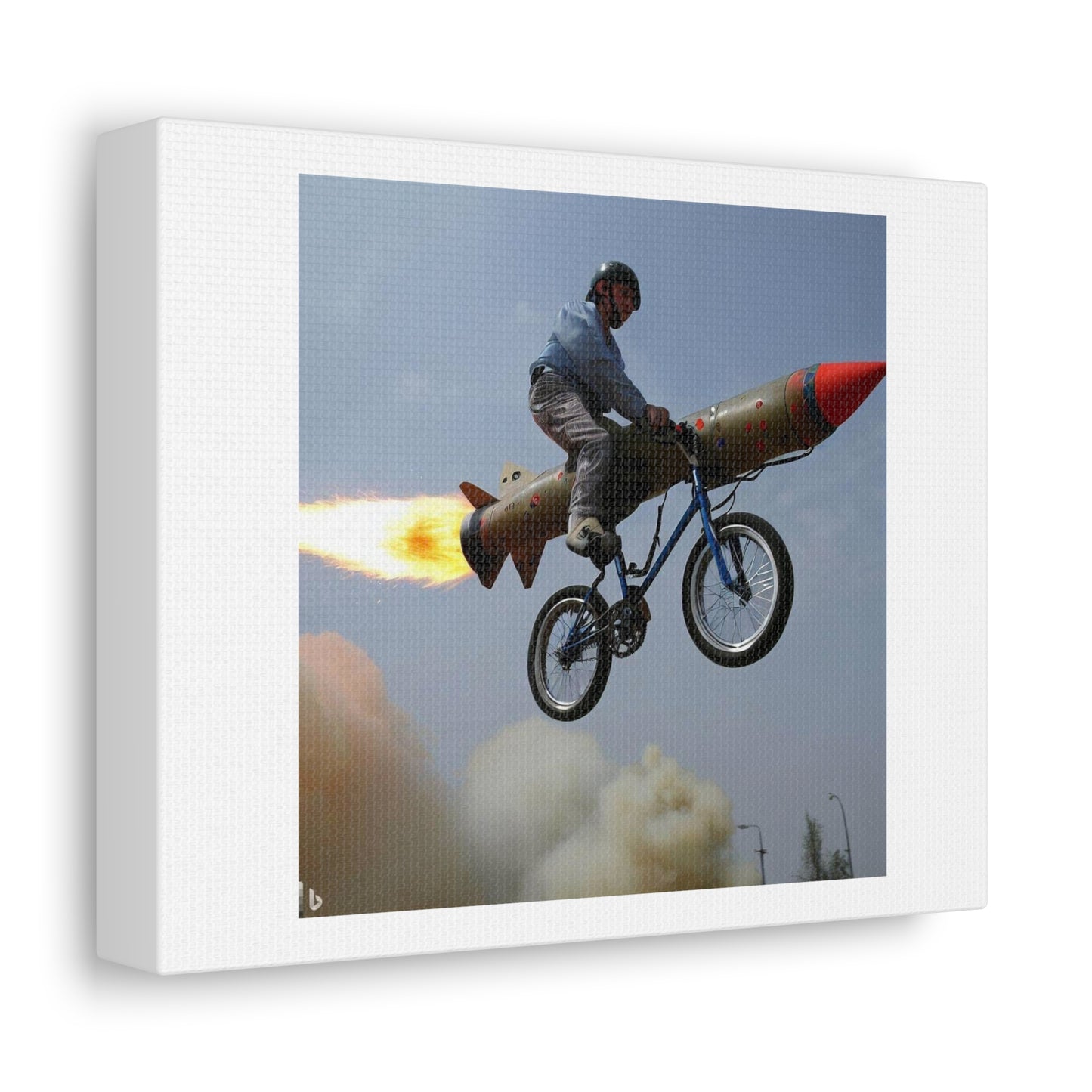 Rocket Man at the San Diego County Fair 'Designed by AI' Art Print on Canvas