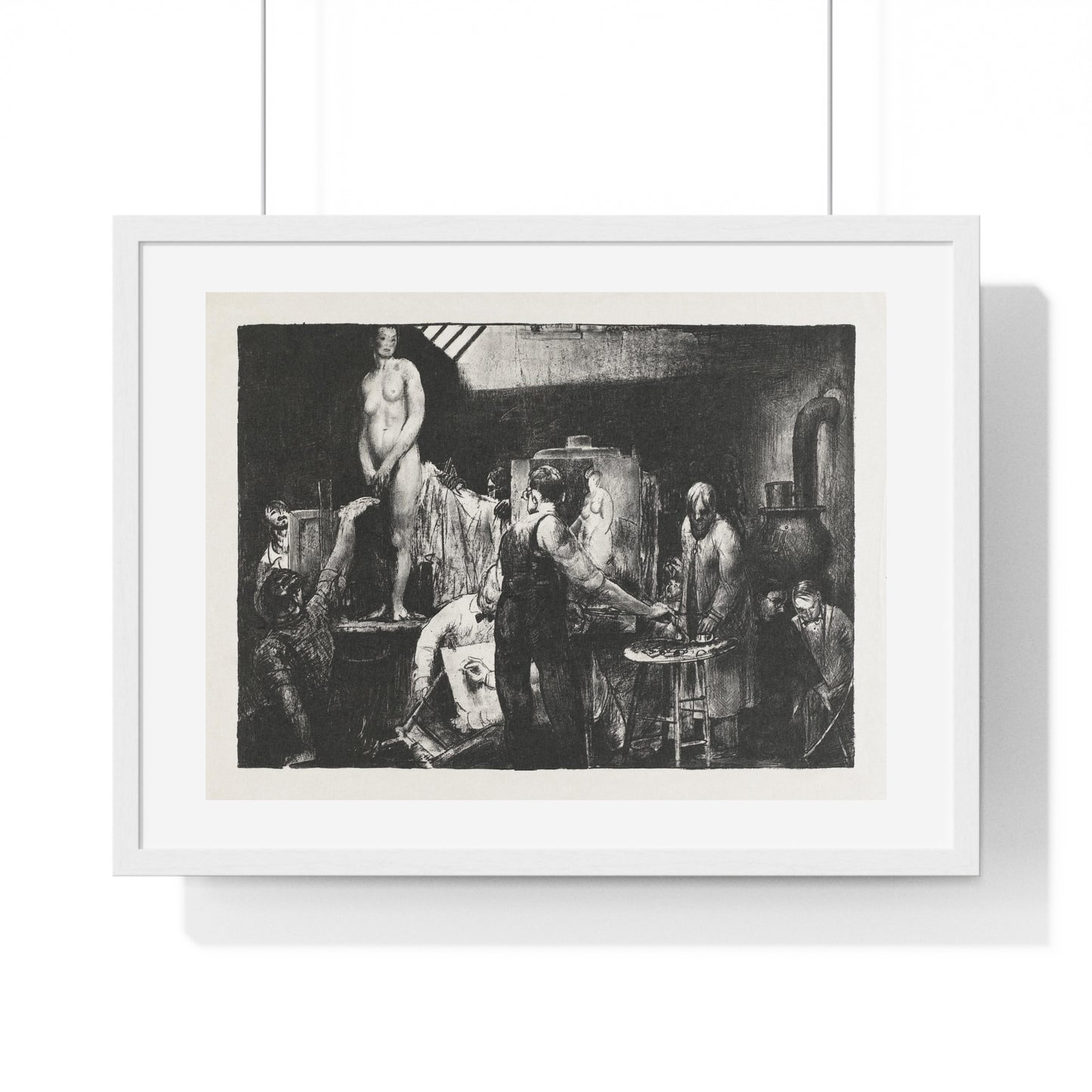 The Life Class, Second Stone (1917) by George Wesley Bellows, from the Original, Framed Art Print