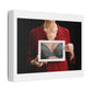Woman Showing Her Bra, Photographic Art 'Designed by AI', Print on Canvas