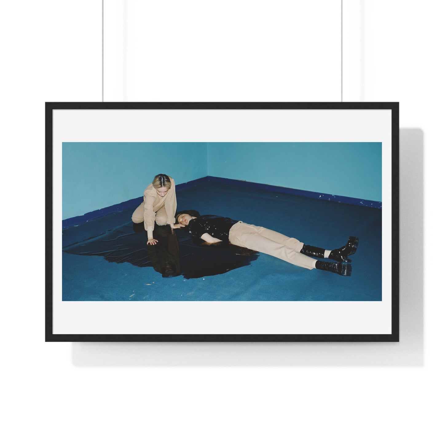 Macabre Death and Existential Exploration 'Designed by AI' Framed Art Print